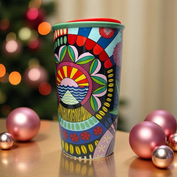 Starbucks Jessie & Katey 12oz Double Wall Ceramic Tumbler EUC Limited Edition - Picture 1 of 7